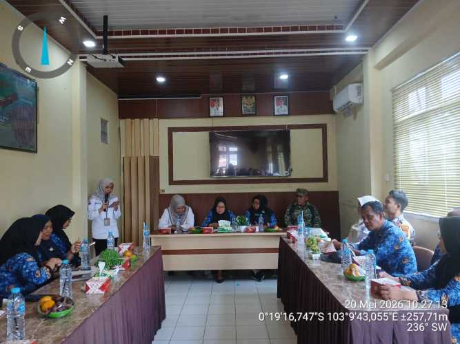 Wujudkan Sinergi Lintas Sektor, Danramil 01/Tembilahan Hadiri Lokakarya Mini UPTD Puskesmas Gajahmada Fokus Penanganan Stunting
