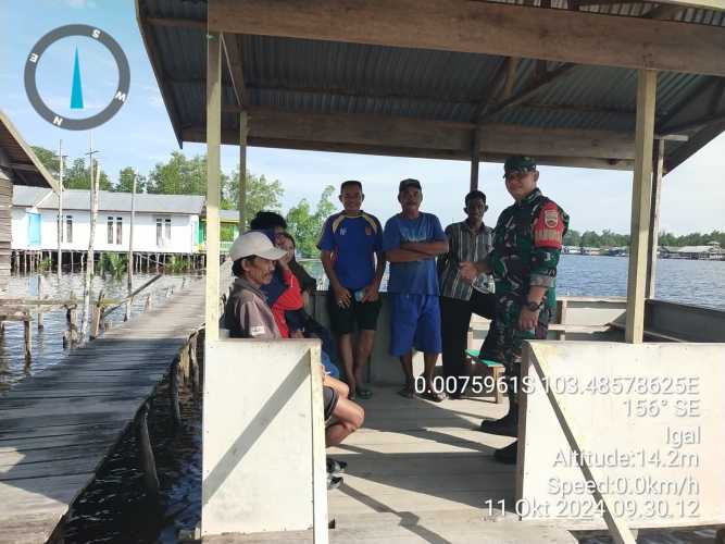 Babinsa Bente Menyampaikan Pesan Damai Pilakda