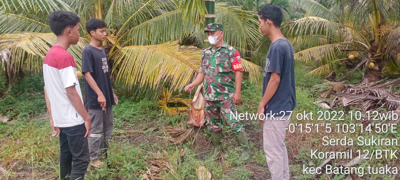 Serda Sukiran Babinsa Koramil 12/Batang Tuaka Tindaklanjuti Masalah Karhutlah