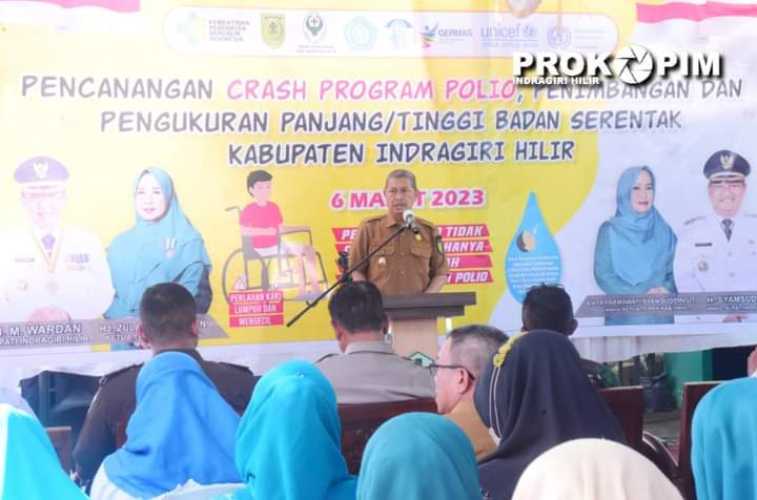 Wakil Bupati H Syamsuddin Uti Buka Secara Resmi Pencanangan Crash Program Polio Serentak