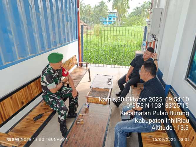 Babinsa Koramil 11/Pulau Burung Jalin Komunikasi dengan Humas PT RSUP untuk Ciptakan Kamtibmas di Wilayah Teritorial