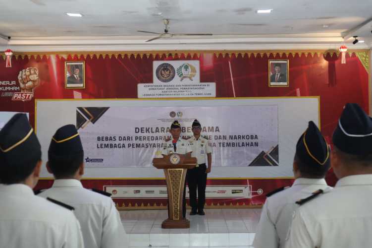 Lapas Tembilahan Deklarasikan Zero Handphone dan Narkoba, Lanjutkan Razia hingga Pemusnahan Barang Sitaan