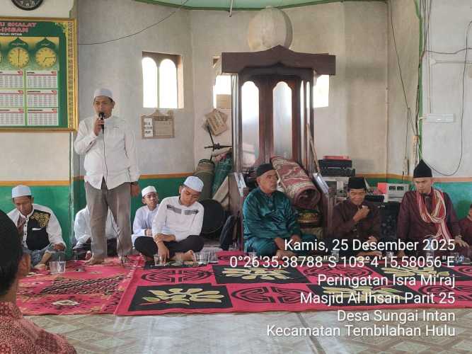 Pemdes Sungai Intan Perkuat Syiar Islam Melalui Peringatan Isra’ Mi’raj