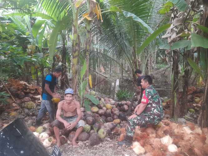 Sertu Suherman Bersama Para Petani Dialog Suasana Pilkada