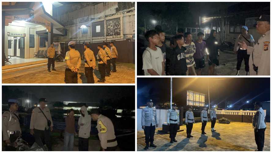 Polsek Pulau Burung Gelar Apel Raga dan Patroli Dialogis Ciptakan Sitkamtibmas Kondusif di Wilayah Hukum Pulau Burung