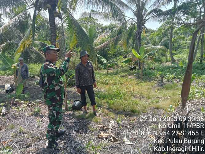 Sertu Ratno Kawal Titik Api di Wilayahnya