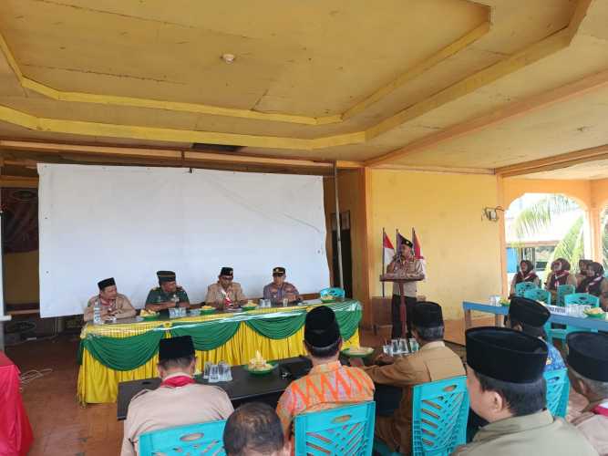 Sinergi Bangun Generasi Muda, Camat Pelangiran Buka Musyawarah Ranting Kwaran Pramuka