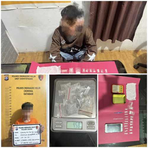 M. W Diamankan Polsek Gaung Gegara Narkotika Jenis Shabu