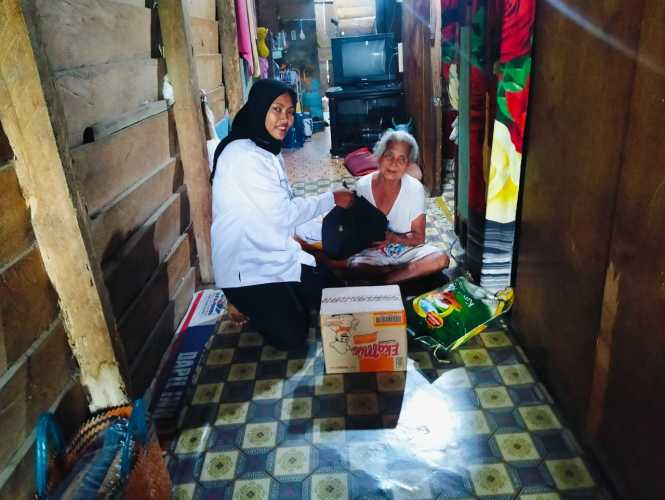 Penyaluran Lancar, JMSI Inhu Antar Bantuan Jumat Berbagi Hingga ke Rumah Warga
