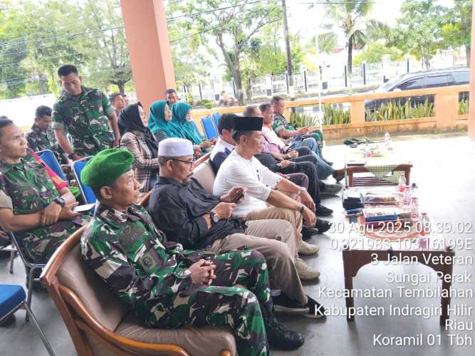 Danramil 01/Tembilahan Megikuti Program Gerakan Pangan Murah Secara Vidcon