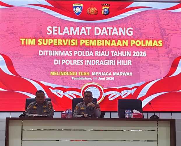 Ditbinmas Polda Riau Laksanakan  Supervisi Pembinaan Polmas di Polres Inhil