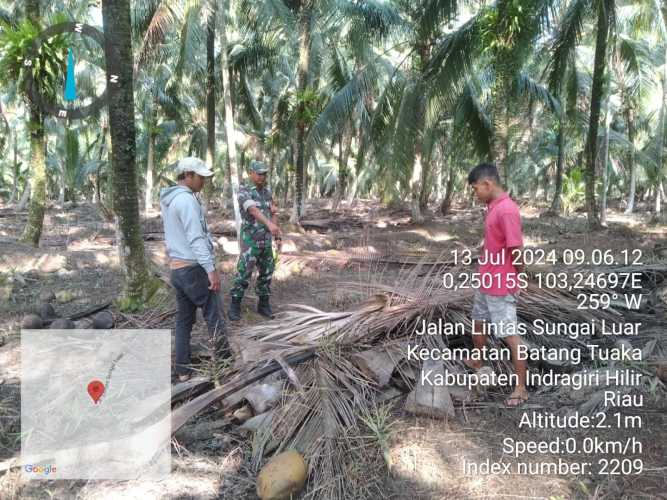 Babinsa Sungai Luar Atasi Sedini Mungkin Penyebaran Karhutlah