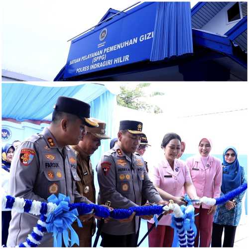 Kapolda Riau Resmikan Dapur SPPG Polres Inhil Dukung Program Makanan Bergizi Gratis