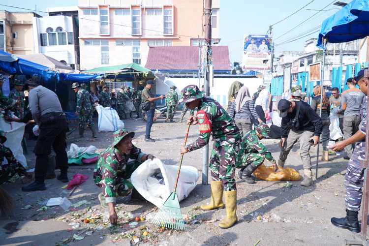 Bertajuk Zero Waste, Kodim 0314/Inhil Laksanakan Karya Bhakti TNI