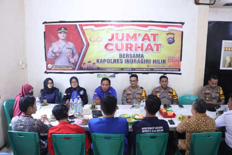 Kapolres Inhil Jum'at Curhat Bersama KNPI