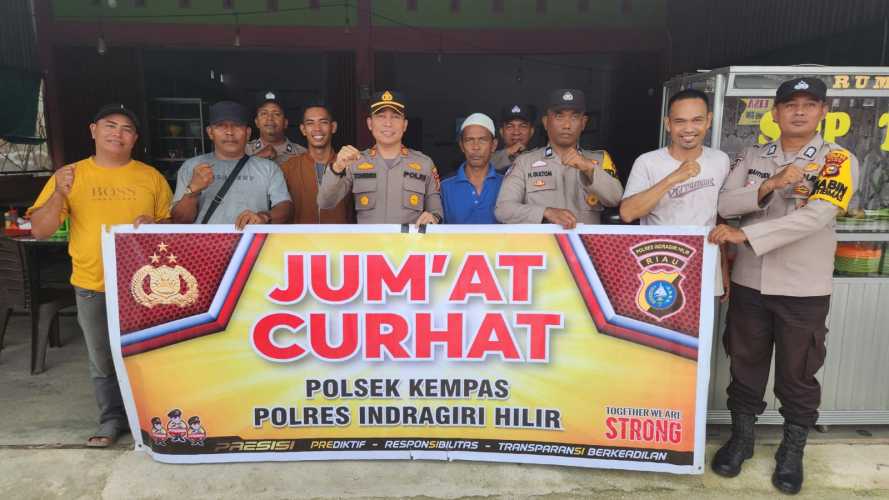 Ciptakan Kamtibmas yang Aman & Kondusif Jelang Hari Raya Idul Adha 1445 H, Polsek Kempas Gelar Jumat Curhat.