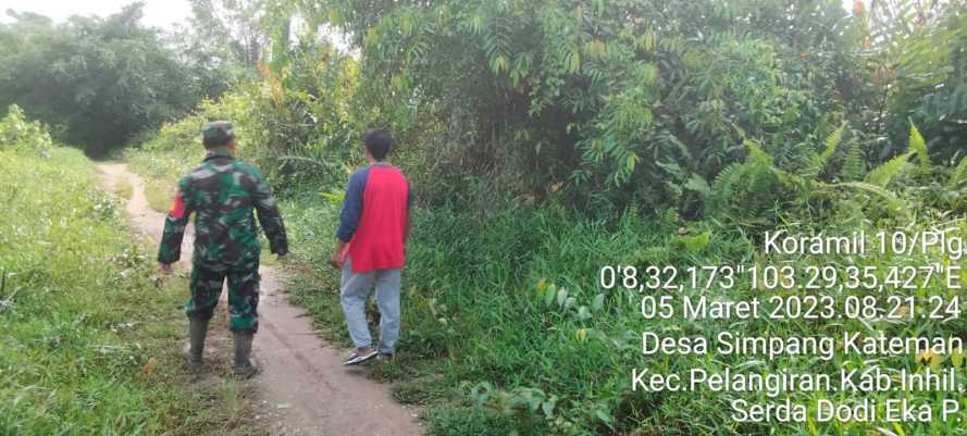 Babinsa Jaga Intensitas  Penanganan Karhutlah