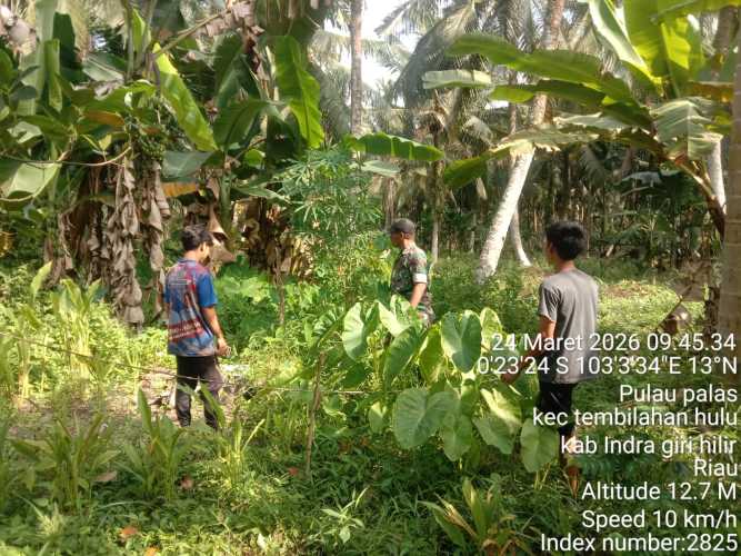 Danpos Koramil 01/Tembilahan, Peltu Jaharzam, Gelar Patroli Tapal Batas di Hari Ketiga Lebaran