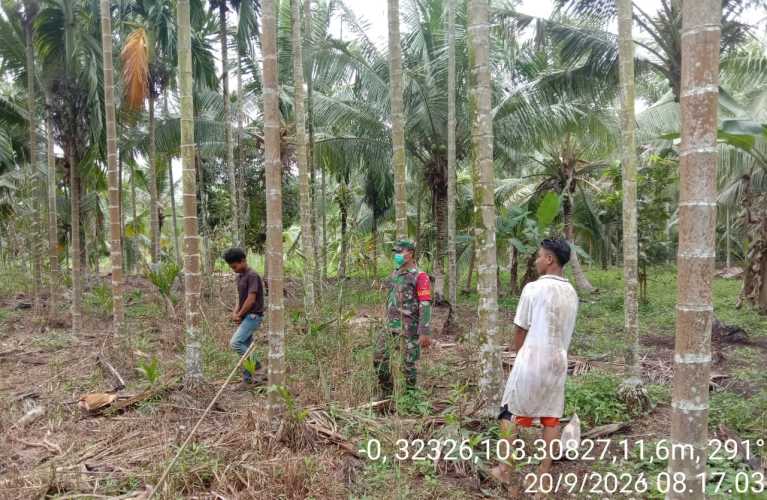 Babinsa Tembilahan Hulu Patroli Siang, Titik Api dan Asap Nihil di Wilayah Koramil 01/Tembilahan
