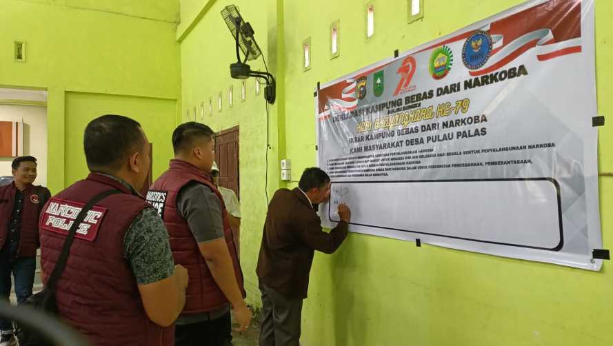 Desa Pulau Palas Deklarasikan Kampung Bebas Narkoba