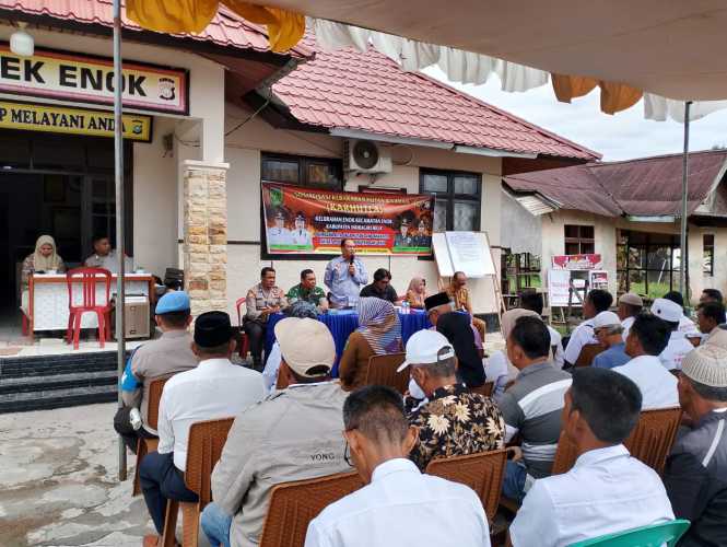 Polsek Enok Berperan Aktif dalam Kegiatan Sosialisasi Pencegahan Kebakaran Hutan dan Lahan
