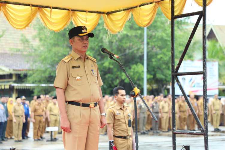 Pimpin Apel Gabungan, Pj Bupati Inhil Tekankan Netralitas ASN