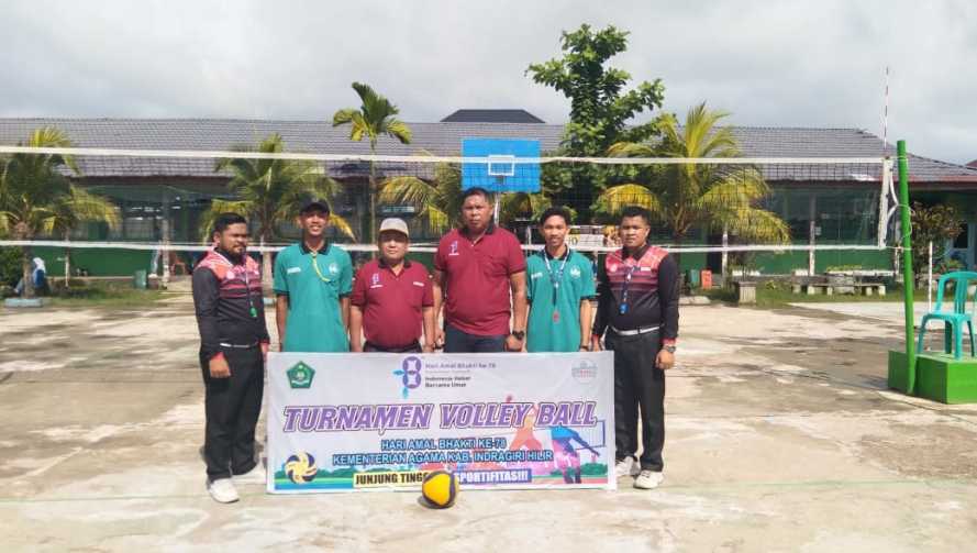 Dalam Rangka Hari Amal Bakti Kemenag Tahun 2023 Open Turnamen Volly Ball di Gelar