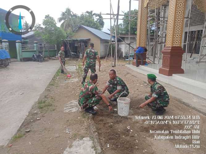 Personil Koramil Mandah  Optimalkan Persiapan Kunjungan Danrem