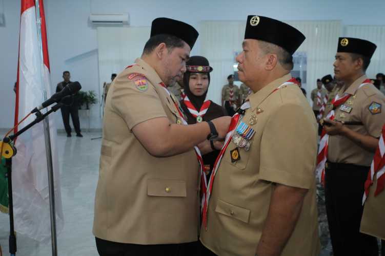 Bupati Asahan Dikukuhkan sebagai Ketua Mabicab Pramuka Asahan Masa Bakti 2024–2029