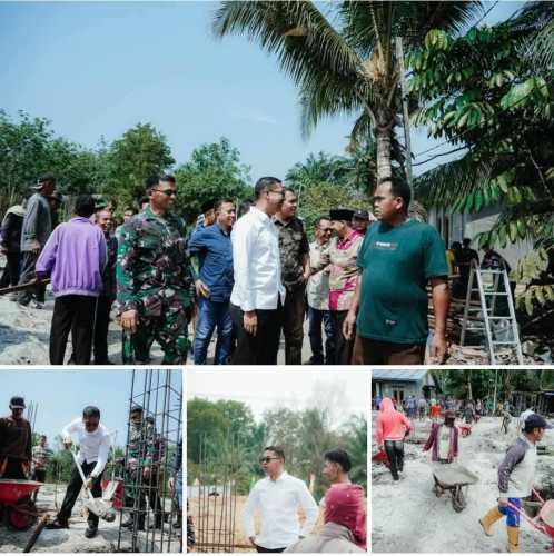 Wakil Bupati Jhonny Charles Apresiasi Semangat Gotong Royong Warga Sintong Induk Bangun Masjid Nurhidayah