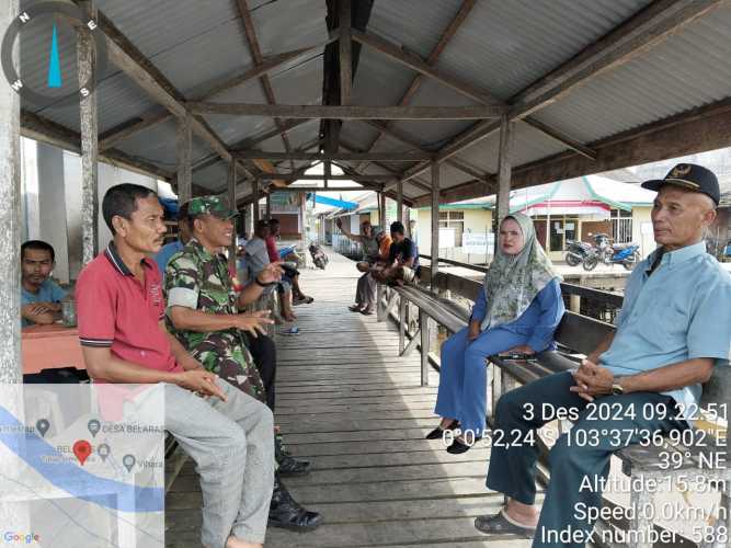 Babinsa Belaras  Ajak Warga Jalin Kembali Silaturahmi Pasca Pilkada