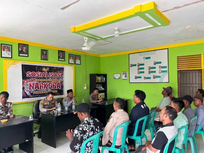 Polsek Concong Gelar Sosialisasi Bahaya Narkoba bagi Pelajar dan Masyarakat Desa Panglima Raja