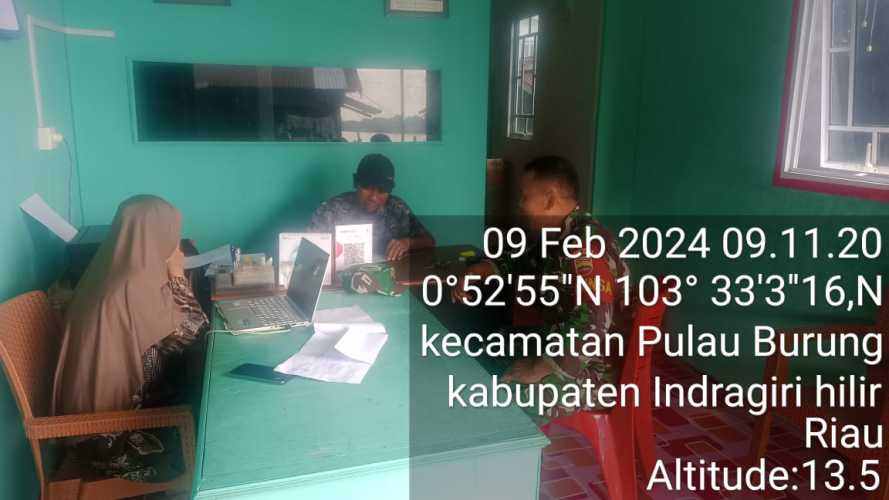 Melihat Struktur Operasional  Pelabuhan, Babinsa Pulau Burung Meminta Data Personil KSOP