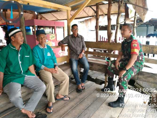 Babinsa Lakukan Penenangan Situasi Jelang Pemilu Serentak