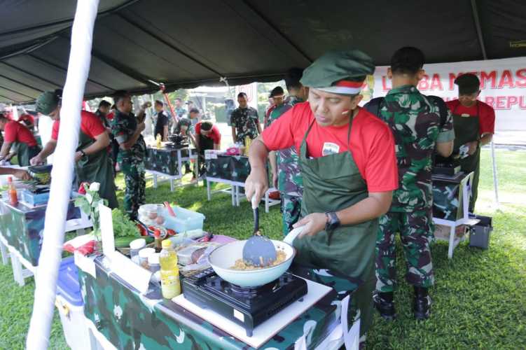 Dandim 0208/Asahan Ikuti Lomba Masak Nasi Goreng di Kodam I/BB Meriahkan HUT ke-80 RI