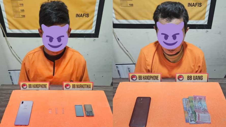 Satres Narkotika Polres Inhil Tangkap Dua Pengedar Sabu di Tembilahan