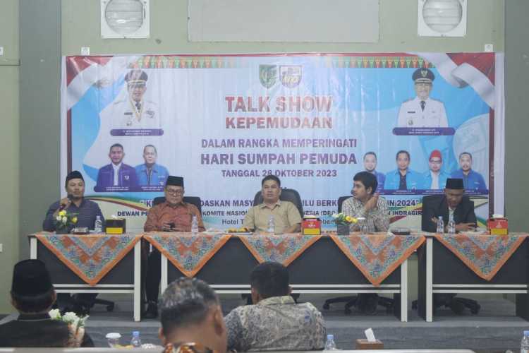 Peringati Hari Sumpah Pemuda ke-95, KNPI Inhil Taja Talkshow Kepemudaan Yang Berlangsung Meriah dan Membludak