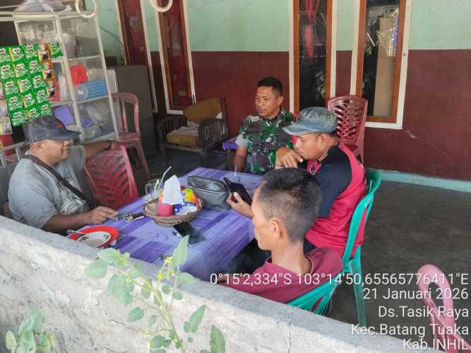 Babinsa Tasik Raya Tindak Cepat Jaga Kamtibmas