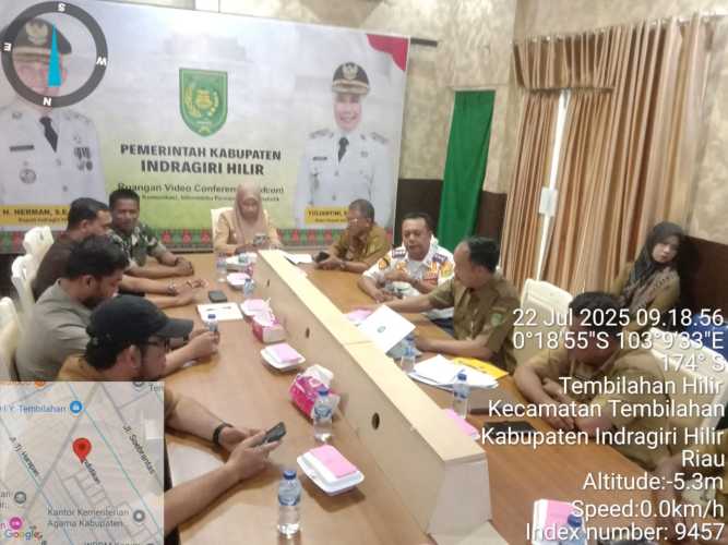Peltu Jaharzam Wakili Dandim Hadir Dalam  Rapat Koordinasi TPID Kabupaten Indragiri Hilir Tahun 2025