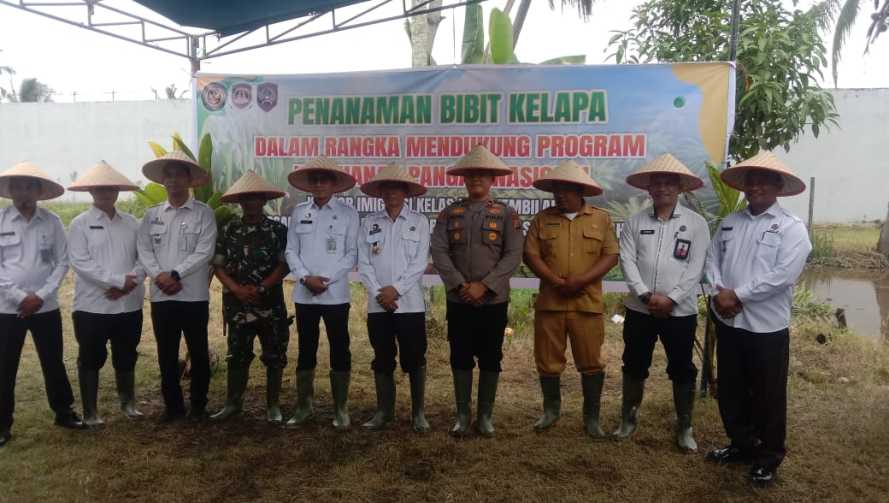 Danposramil Tembilahan Dukung Ketahanan Pangan Nasional Melalui Penanaman Kelapa