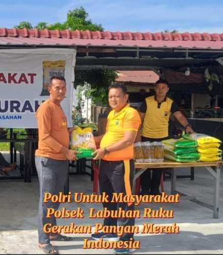 Polsek Labuhan Ruku Gandeng Bulog Asahan, Gelar Gerakan Pangan Murah Demi Stabilitas Harga Beras dan Minyak