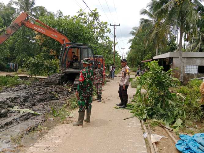 Progres Normalisasi Parit di TMMD ke-123 Kodim 0314/Inhil Berjalan Lancar,Komitmen TNI Membangun Desa