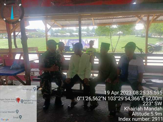 Babinsa Tingkatkan Kewaspadaan Kamtibmas Jelang Lebaran