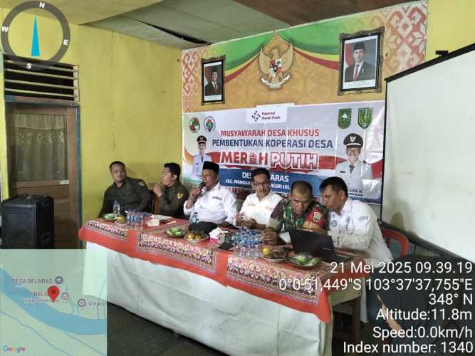 Babinsa Hadiri Musyawarah Pembentukan Koperasi Desa Merah Putih di Belaras