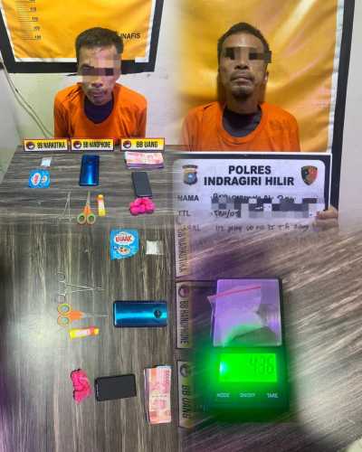 Polres Inhil Berhasil Ungkap Kasus Narkotika Jenis Shabu Seberat 4,36 Gram
