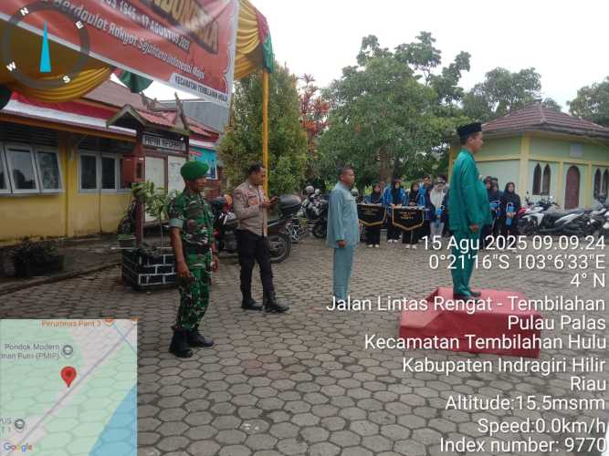 Danposramil 01/Tembilahan Hulu Ikuti Gladi Pelatihan Paskibra Kecamatan
