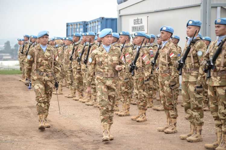 Dansatgas Indo RDB 39-F Monusco Pimpin HUT TNI Ke -80 Untuk Kedua Kalinya di Bumi Afrika