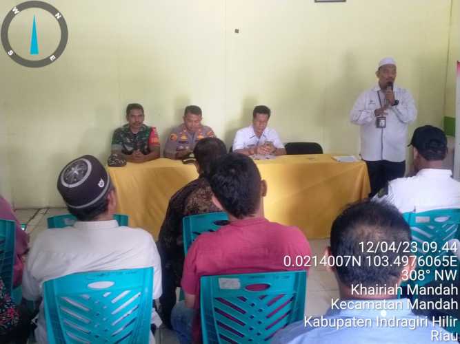 Babinsa Mandah Hadiri Rapat Koordinator Pasilitator