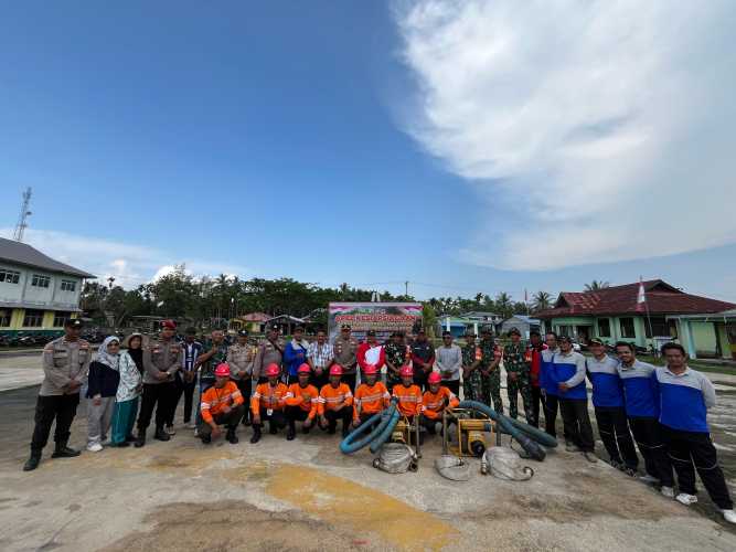 Giat Apel Bersama, Polsek Pulau Burung Siapkan Langkah Antisipasi Kebakaran Hutan dan Lahan