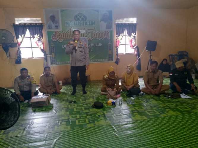 Kapolsek Didampingi Camat Gaung Gelar Tatap Muka, Sosialisasi Kamtibmas dan Serap Aspirasi Masyarakat